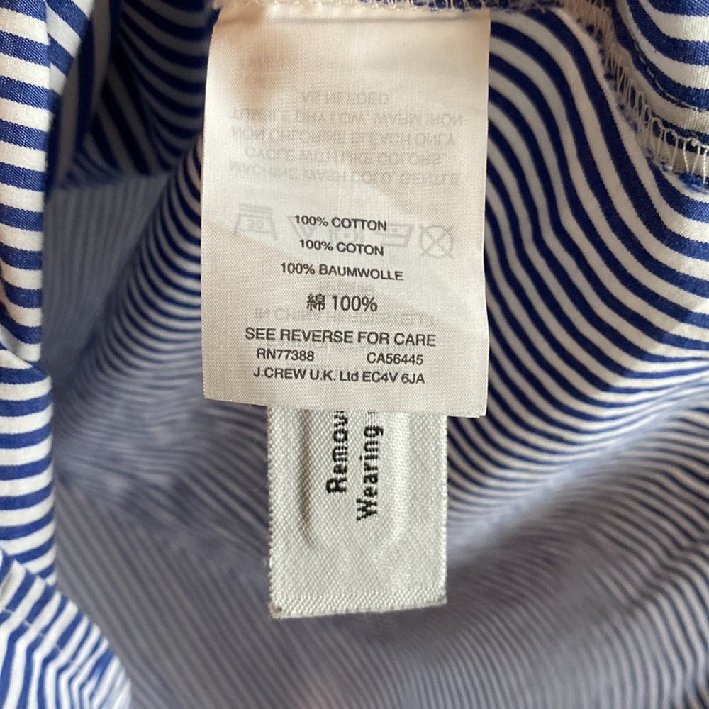 J Crew Stripe Bell Sleeve Strip Top - Picture 5 of 6